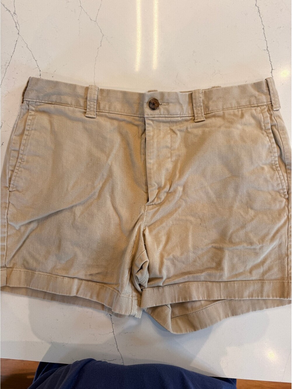 J.Crew 5" Inseam Chino Shorts, Stone, Size 33